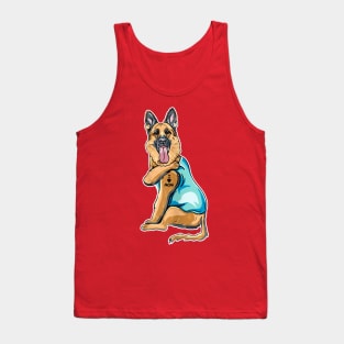 Funny Dog German Shepherd I Love Mom Tattoo Gift T-Shirt Tank Top